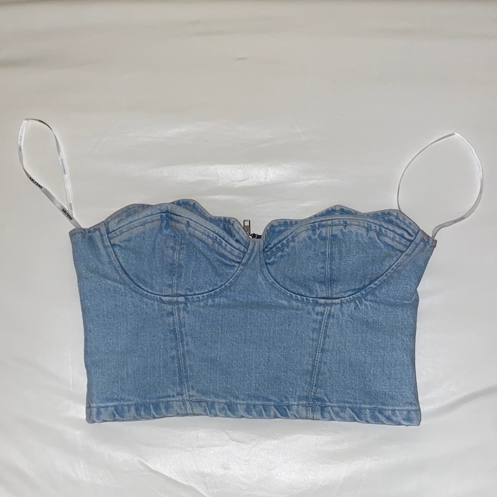 GRLFRND Denim Cropped Corset